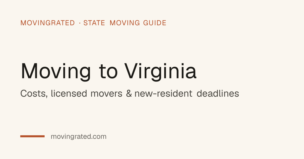 Moving to Virginia — costs, timelines & deadlines